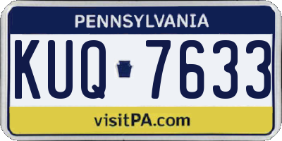 PA license plate KUQ7633