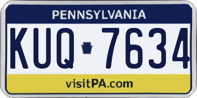 PA license plate KUQ7634