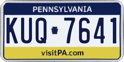 PA license plate KUQ7641