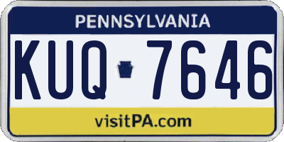 PA license plate KUQ7646