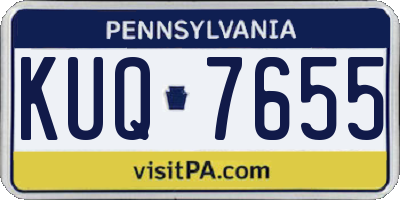 PA license plate KUQ7655