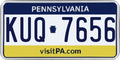 PA license plate KUQ7656