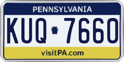 PA license plate KUQ7660