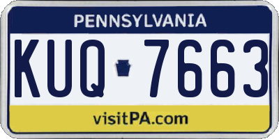 PA license plate KUQ7663