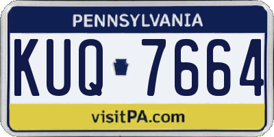 PA license plate KUQ7664