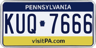 PA license plate KUQ7666