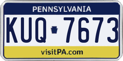 PA license plate KUQ7673