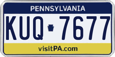 PA license plate KUQ7677