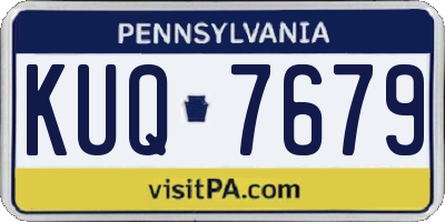 PA license plate KUQ7679
