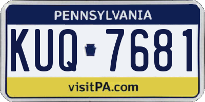 PA license plate KUQ7681