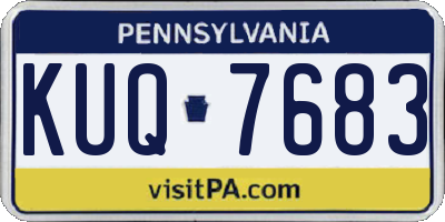 PA license plate KUQ7683