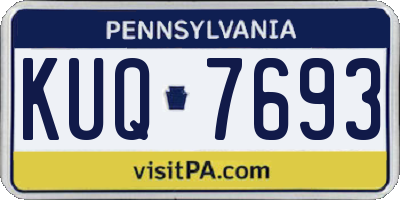 PA license plate KUQ7693