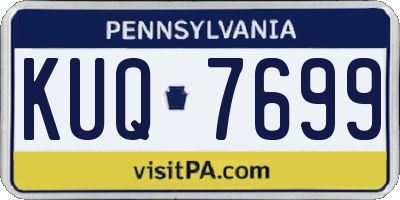 PA license plate KUQ7699
