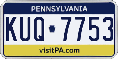 PA license plate KUQ7753