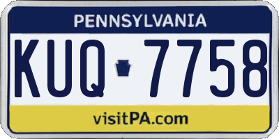PA license plate KUQ7758
