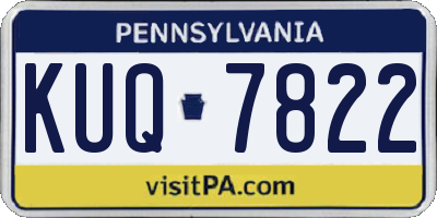 PA license plate KUQ7822