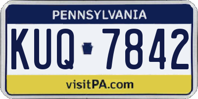 PA license plate KUQ7842