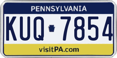 PA license plate KUQ7854