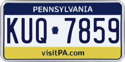 PA license plate KUQ7859