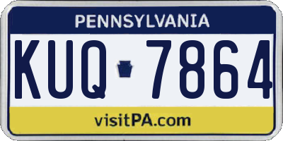 PA license plate KUQ7864