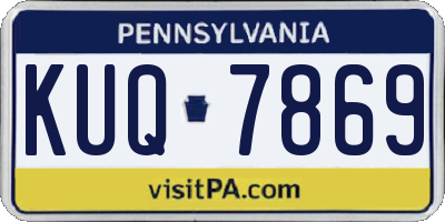 PA license plate KUQ7869