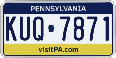 PA license plate KUQ7871