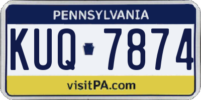 PA license plate KUQ7874