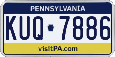 PA license plate KUQ7886