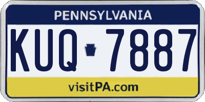 PA license plate KUQ7887
