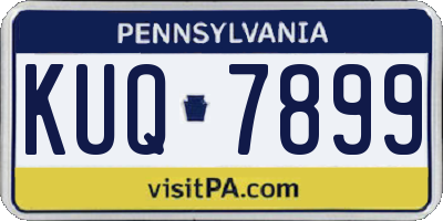 PA license plate KUQ7899