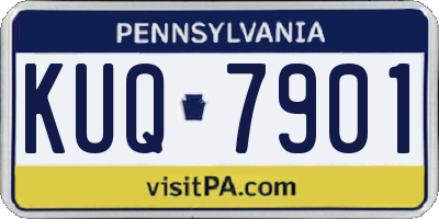 PA license plate KUQ7901