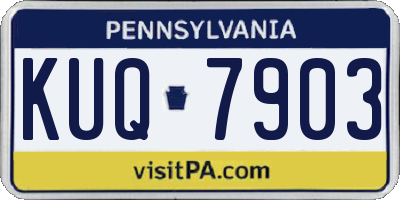 PA license plate KUQ7903