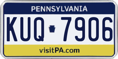 PA license plate KUQ7906
