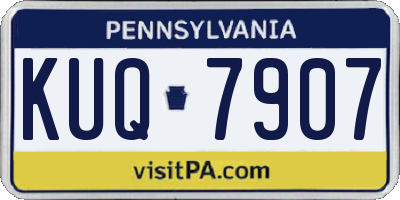 PA license plate KUQ7907