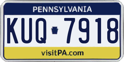 PA license plate KUQ7918