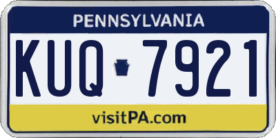 PA license plate KUQ7921