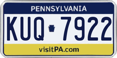 PA license plate KUQ7922