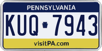 PA license plate KUQ7943
