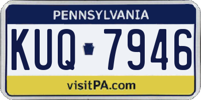 PA license plate KUQ7946