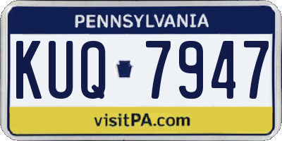 PA license plate KUQ7947