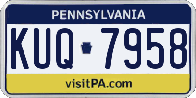 PA license plate KUQ7958