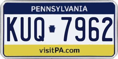 PA license plate KUQ7962