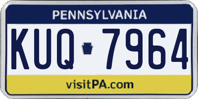 PA license plate KUQ7964