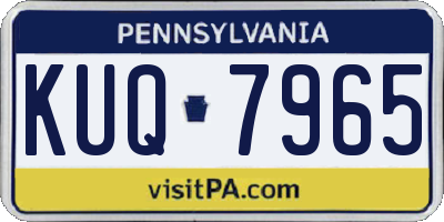 PA license plate KUQ7965