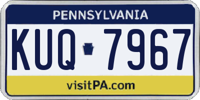 PA license plate KUQ7967
