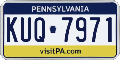 PA license plate KUQ7971