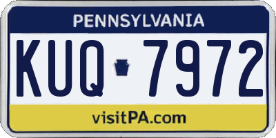 PA license plate KUQ7972