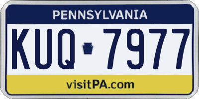 PA license plate KUQ7977