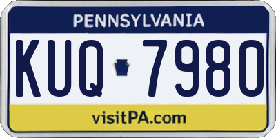 PA license plate KUQ7980