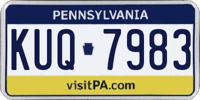 PA license plate KUQ7983